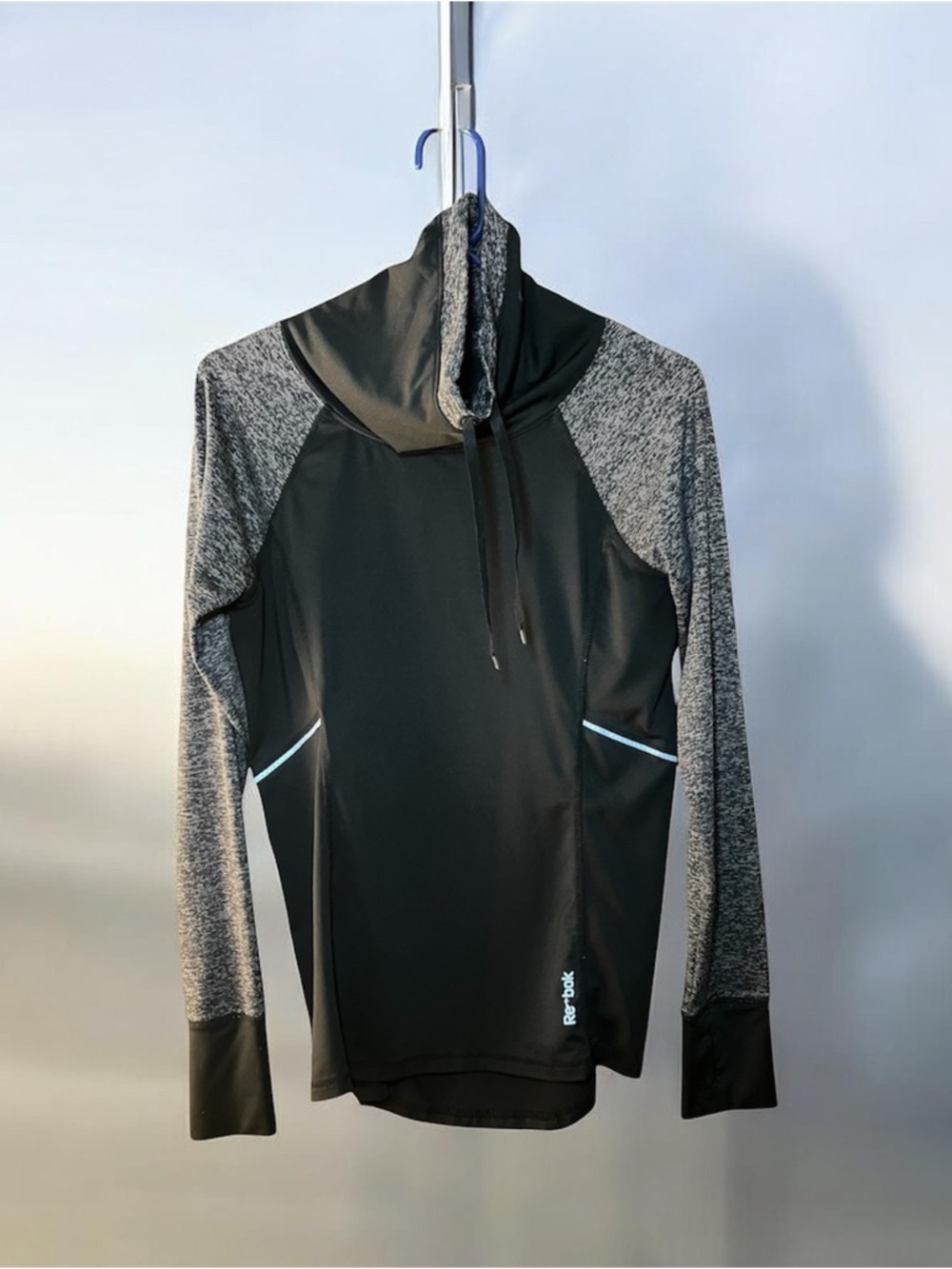 Reebok Black High Neck Workout Shirt